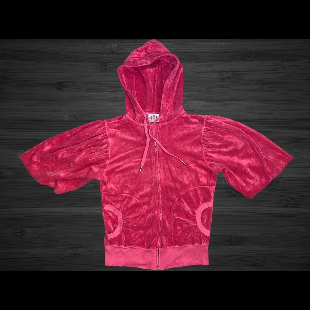 Womens Pink Juicy Couture Zip Up Hoodie, Medium